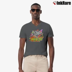 Men’s Arctic Cat ZL500 Snowmobile V-Neck Tee in charcoal | Sharp, Breathable, Everyday Staple