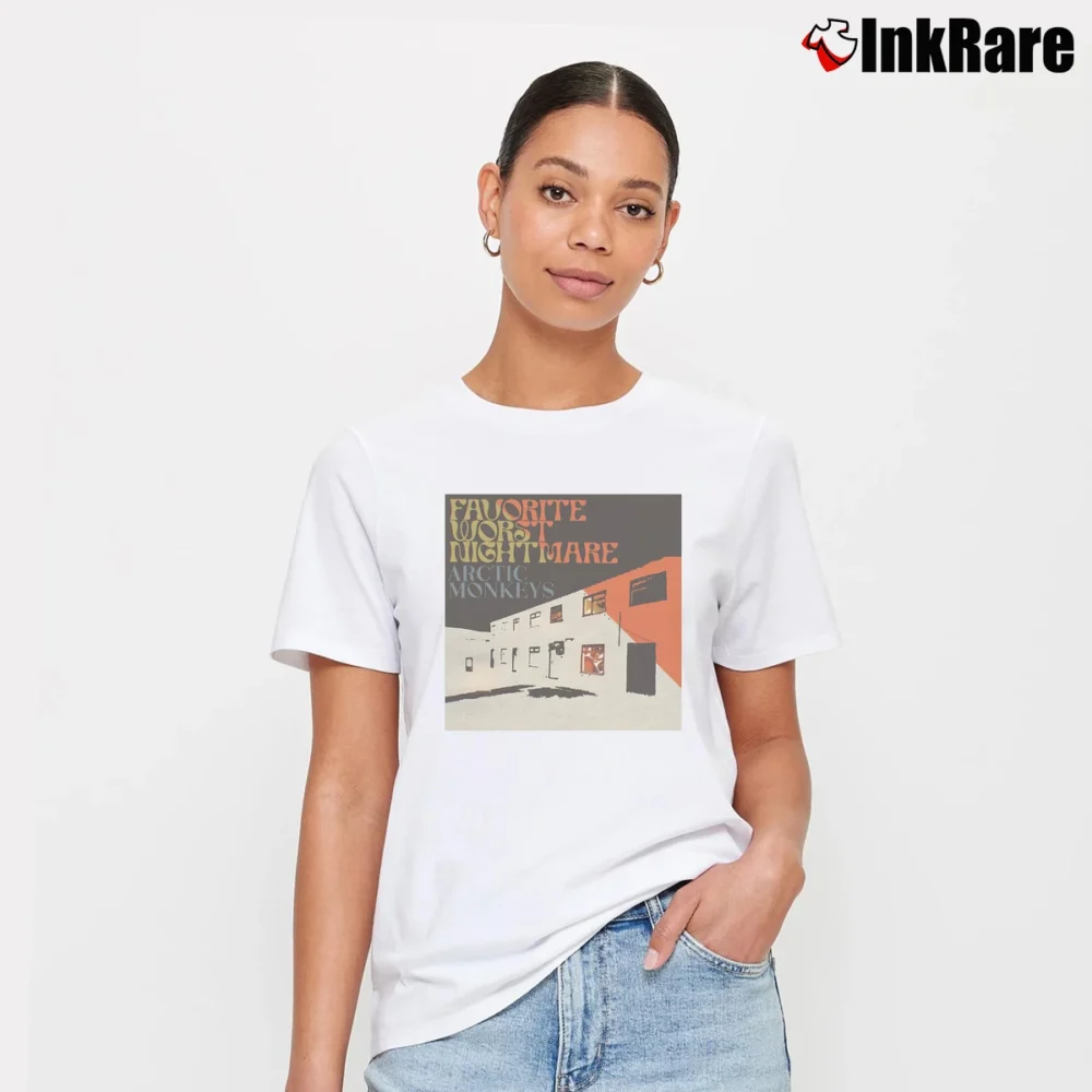Women’s Arctic Monkeys Favourite Worst Nightmare T-Shirt in white | Soft, Flattering Fit