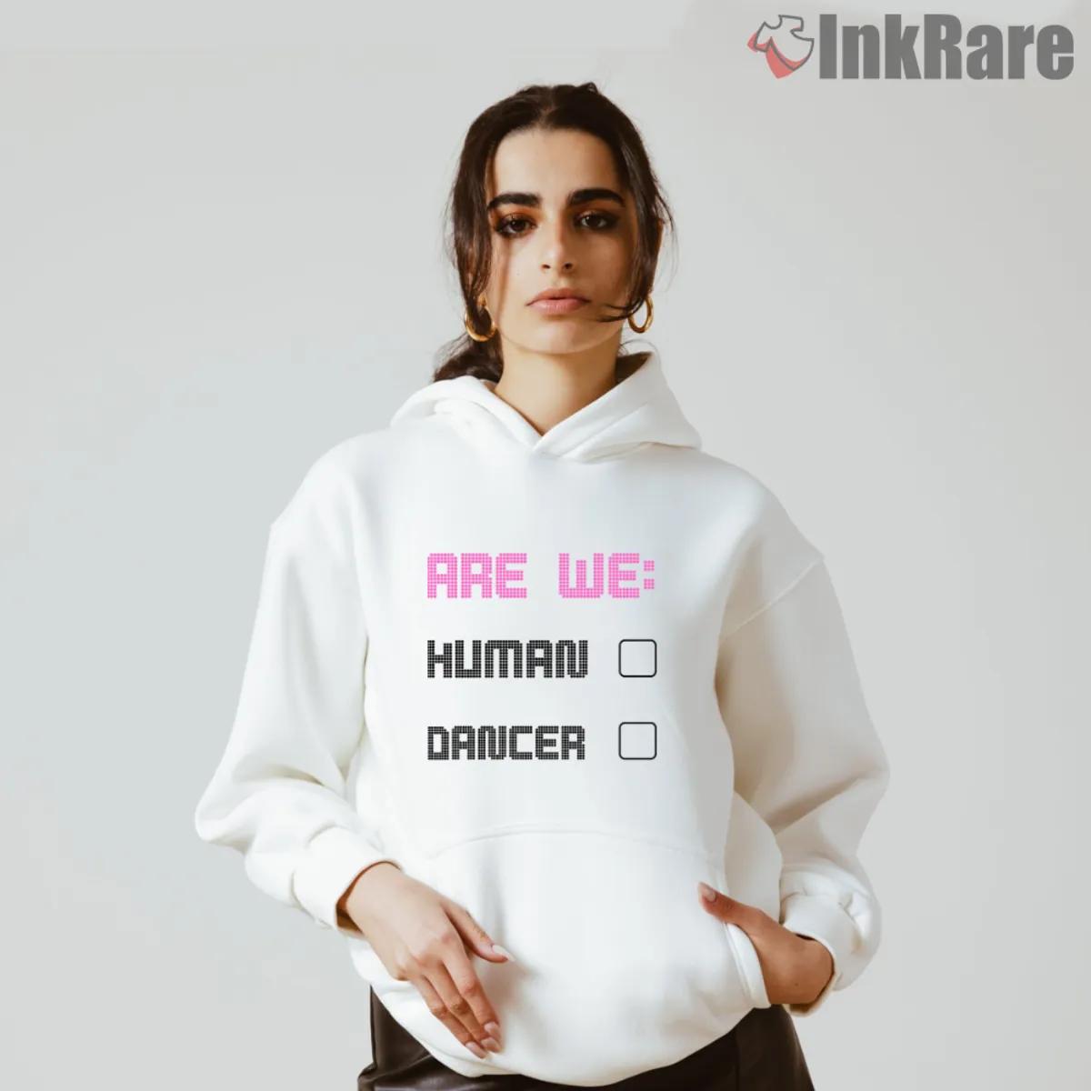 Are We Human The Killers Women Hoodie White White women hoodie featuring Are We Human The Killers print
