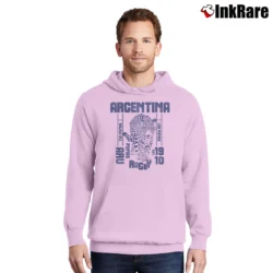Men’s Argentina Los Pumas Pullover Hoodie in light pink | Cozy, Durable, Modern Fit