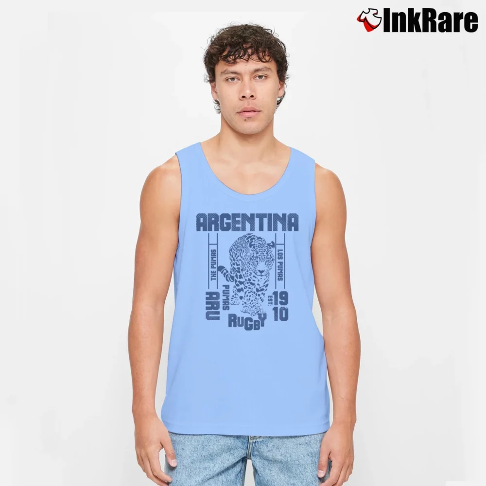 Men’s Argentina Los Pumas Tank Top in light blue | Breathable, Active-Friendly Design