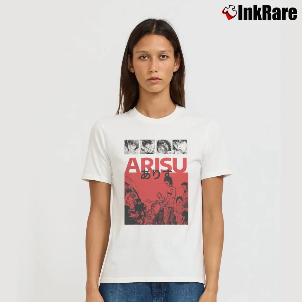 Women’s Arisu Manga Art Alice In Borderland T-Shirt in white | Soft, Flattering Fit