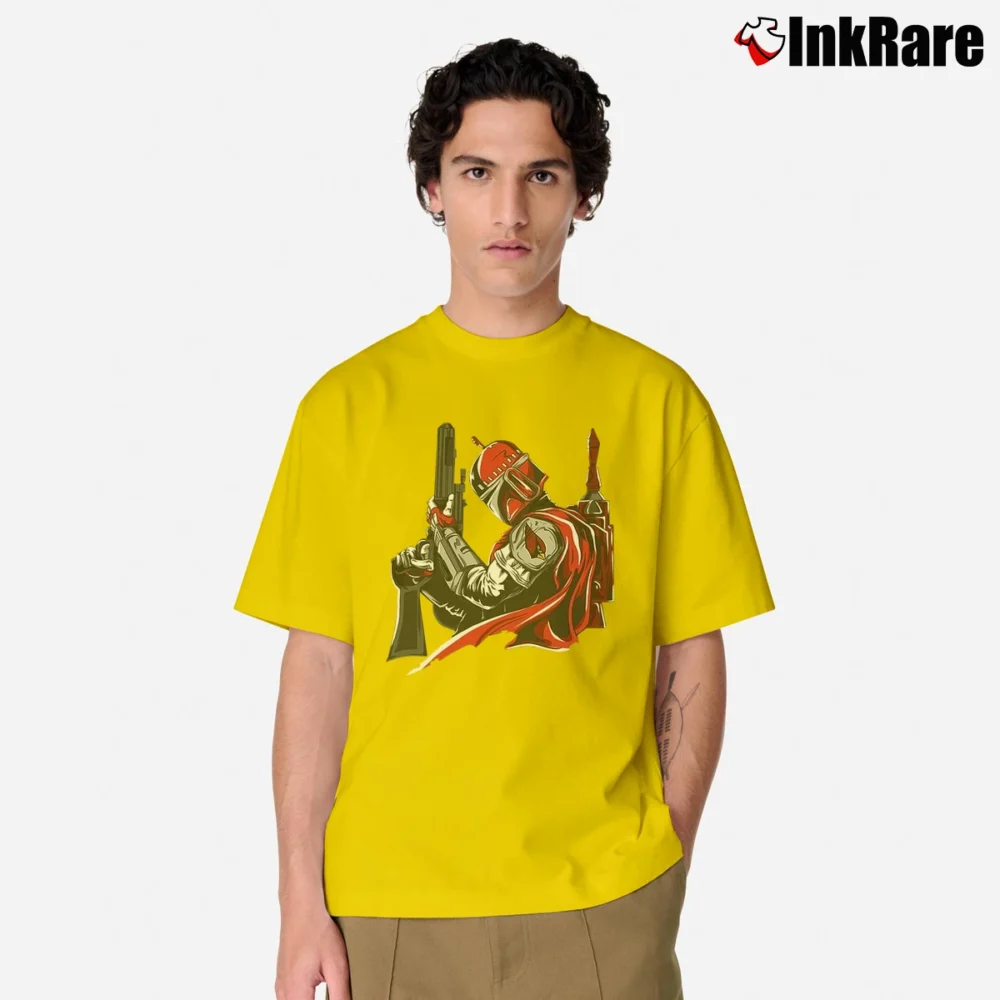 Men’s Arizona Cardinals Boba Fett Star Wars Football Classic T-Shirt in yellow | Soft, Breathable Everyday Wear