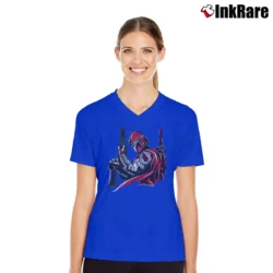 Women’s Arizona Cardinals Boba Fett Star Wars Football V-Neck Tee in royal blue | Chic Neckline, Soft Texture