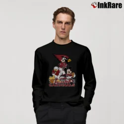 Men’s Arizona Cardinals Mickey Mouse Donald Goofy Football Long-Sleeve Shirt in black | Sleek, Lightweight, Year-Round Wear