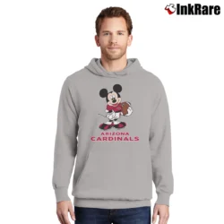 Men’s Arizona Cardinals Mickey Mouse Super Bowl Fan Pullover Hoodie in sport grey | Cozy, Durable, Modern Fit