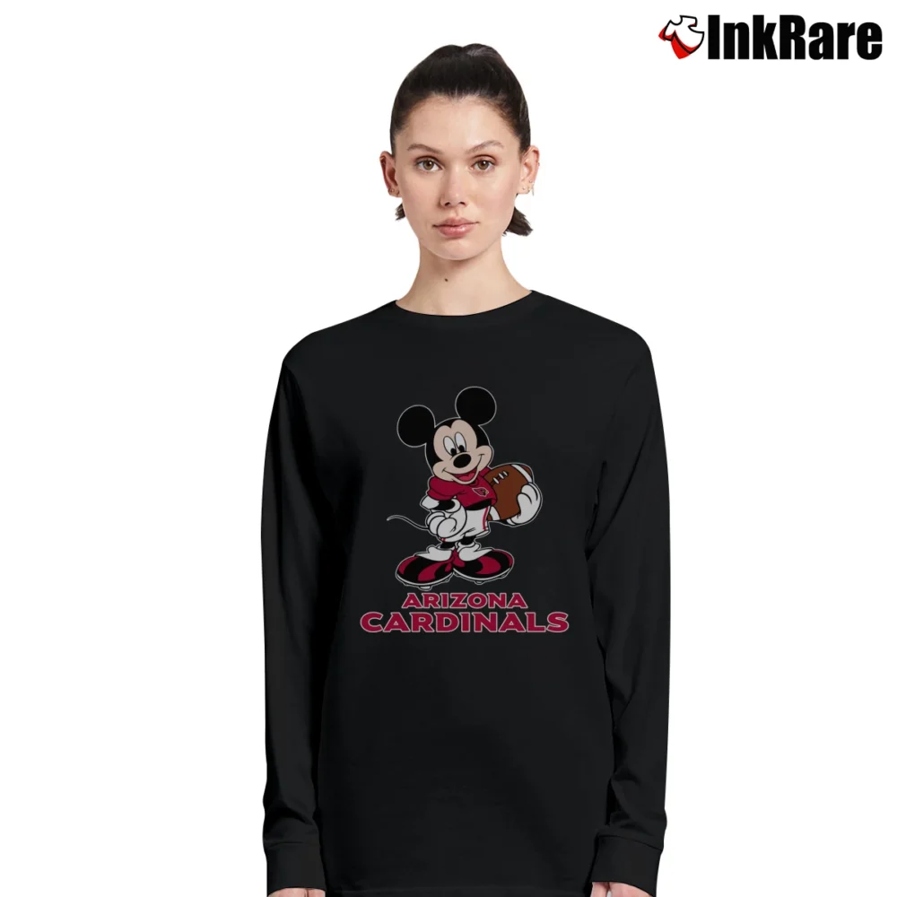 Women’s Arizona Cardinals Mickey Mouse Super Bowl Fan Long-Sleeve Top in black | Sleek, Versatile, All-Season
