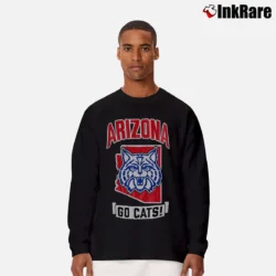 Men’s Arizona Wildcats Strong Mascot Champion Long-Sleeve Shirt in black | Sleek, Lightweight, Year-Round Wear