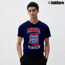 Men’s Arizona Wildcats Strong Mascot Champion V-Neck Tee in navy | Sharp, Breathable, Everyday Staple