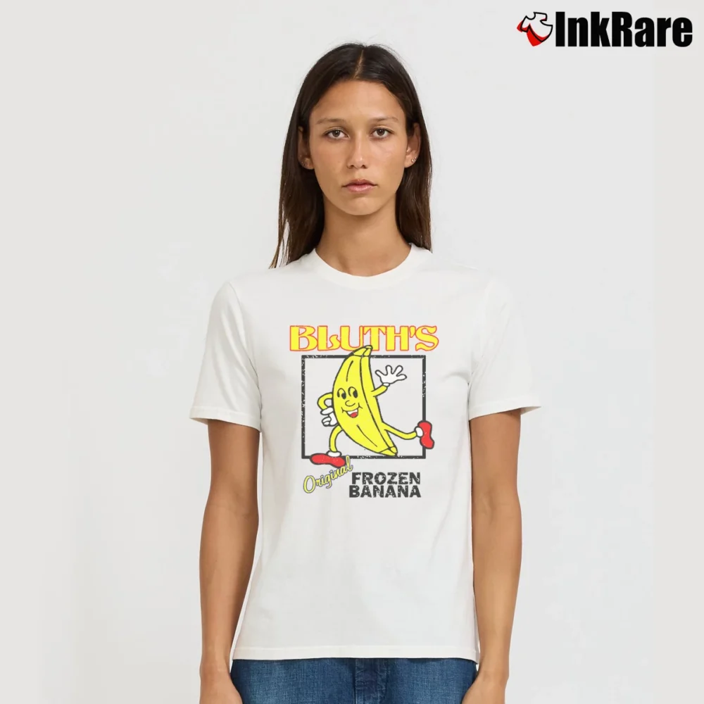 Women’s Arrested Development Bluth Frozen Banana Classic Signature T-Shirt in white | Soft, Flattering Fit