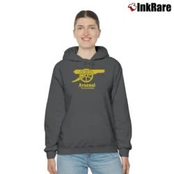 Women’s Arsenal FC Long Sleeve Soccer Cozy Hoodie in charcoal | Warm, Structured, Stylish