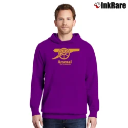 Men’s Arsenal FC Long Sleeve Soccer Pullover Hoodie in purple | Cozy, Durable, Modern Fit