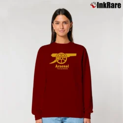 Women’s Arsenal FC Long Sleeve Soccer Relaxed Sweatshirt in maroon | Soft, Laid-Back Vibe