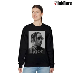 Women’s Asap Rocky Dior Graphic Relaxed Sweatshirt in black | Soft, Laid-Back Vibe