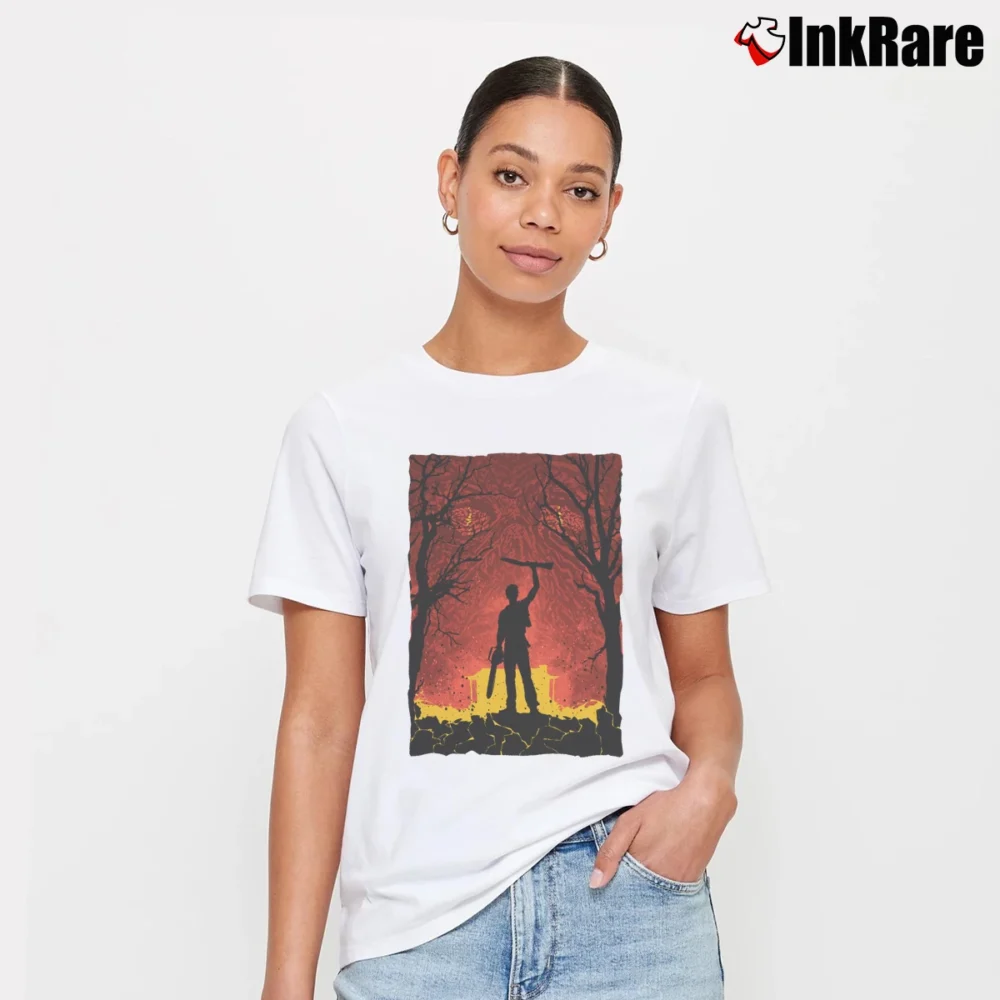 Women’s Ash vs Evil Dead Ashley J Williams Signature T-Shirt in white | Soft, Flattering Fit