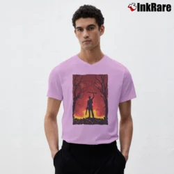Men’s Ash vs Evil Dead Ashley J Williams V-Neck Tee in light pink | Sharp, Breathable, Everyday Staple