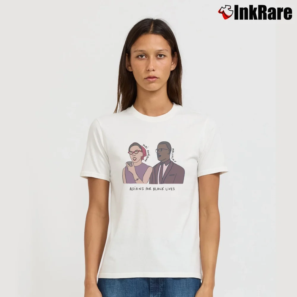 Women’s Asians For Black Lives Signature T-Shirt in white | Soft, Flattering Fit