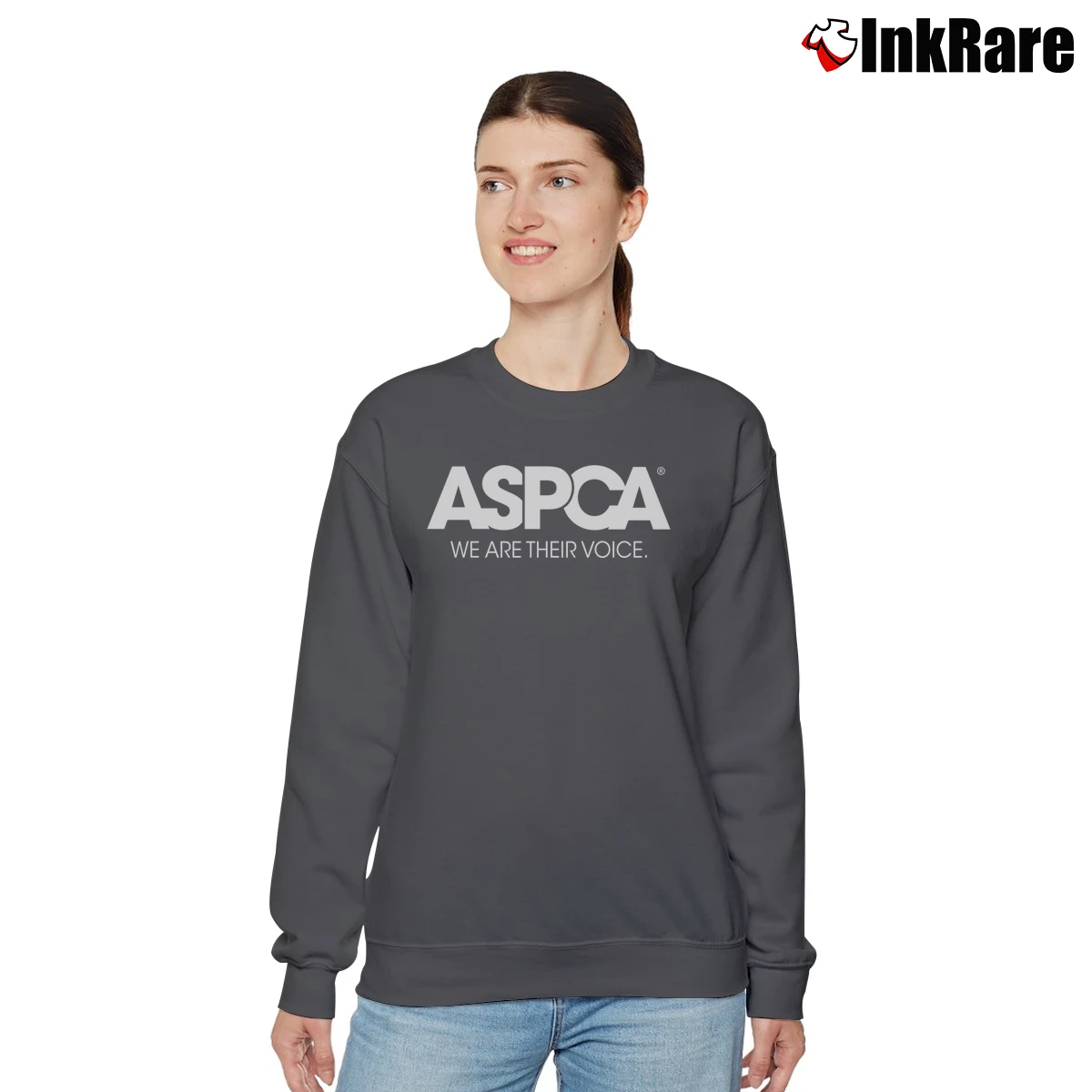 Women’s Aspca Awareness Relaxed Sweatshirt in charcoal | Soft, Laid-Back Vibe