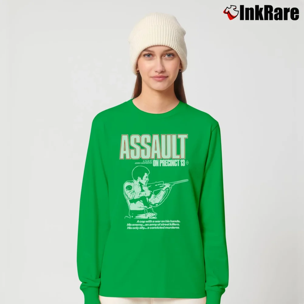 Women’s Assault on Precinct 13 Movie Long-Sleeve Top in irish green | Sleek, Versatile, All-Season