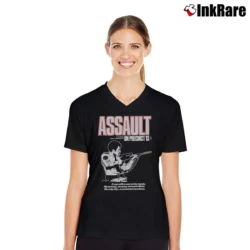 Women’s Assault on Precinct 13 Movie V-Neck Tee in black | Chic Neckline, Soft Texture