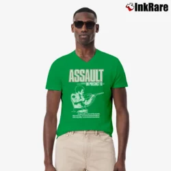 Men’s Assault on Precinct 13 Movie V-Neck Tee in irish green | Sharp, Breathable, Everyday Staple