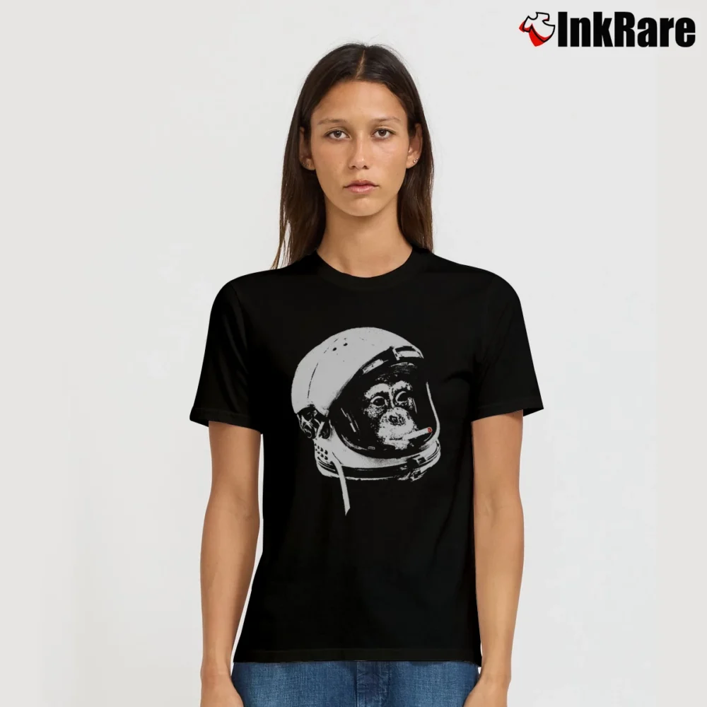 Women’s Astronaut Monkey In Space T-Shirt in black | Soft, Flattering Fit