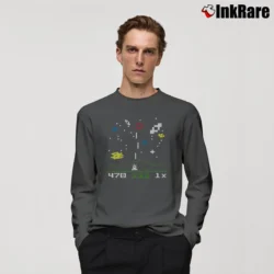 Men’s Astrosmash 8ball Originals Retro Long-Sleeve Shirt in charcoal | Sleek, Lightweight, Year-Round Wear