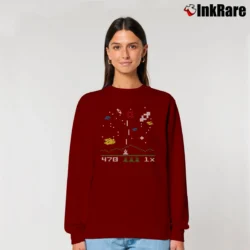 Women’s Astrosmash 8ball Originals Retro Relaxed Sweatshirt in maroon | Soft, Laid-Back Vibe