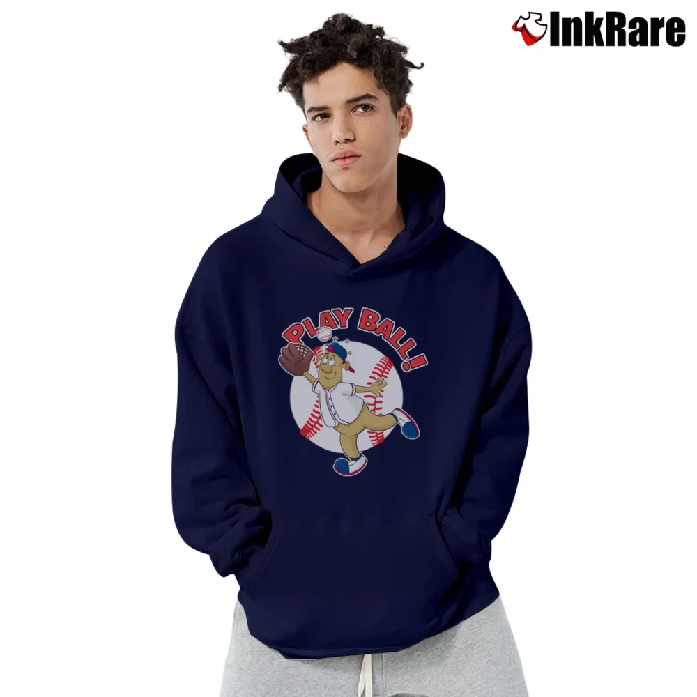 Men’s Atlanta Braves Baseball Blooper Mascot Fan Pullover Hoodie in navy | Cozy, Durable, Modern Fit