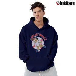 Men’s Atlanta Braves Baseball Blooper Mascot Fan Pullover Hoodie in navy | Cozy, Durable, Modern Fit
