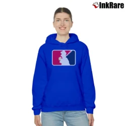 Women’s Atlanta Braves Blooper Mascot Major League Brews Cozy Hoodie in royal blue | Warm, Structured, Stylish