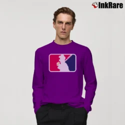 Men’s Atlanta Braves Blooper Mascot Major League Brews Long-Sleeve Shirt in purple | Sleek, Lightweight, Year-Round Wear