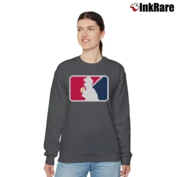 Women’s Atlanta Braves Blooper Mascot Major League Brews Relaxed Sweatshirt in charcoal | Soft, Laid-Back Vibe