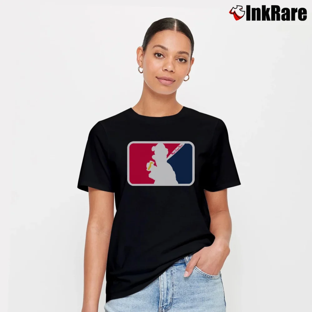 Women’s Atlanta Braves Blooper Mascot Major League Brews Signature T-Shirt in black | Soft, Flattering Fit