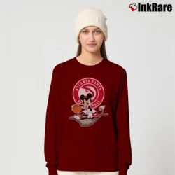Women’s Atlanta Hawks Basketball Player Mickey Mouse Long-Sleeve Top in maroon | Sleek, Versatile, All-Season