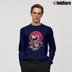Men’s Atlanta Hawks Basketball Player Mickey Mouse Long-Sleeve Shirt in navy | Sleek, Lightweight, Year-Round Wear
