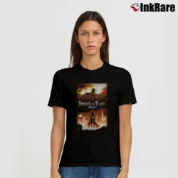 Women’s Attack On Titan Anime T-Shirt in black | Soft, Flattering Fit