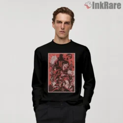 Attack On Titan Epic Manga Collage Shirt on black long sleeve shirt for men graphic tee