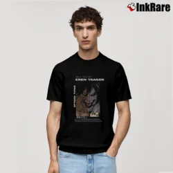 Men’s Attack On Titan Eren Yeager Classic T-Shirt in black | Soft, Breathable Everyday Wear