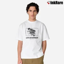 Men’s Attack On Titan Levi Ackerman Classic T-Shirt in white | Soft, Breathable Everyday Wear
