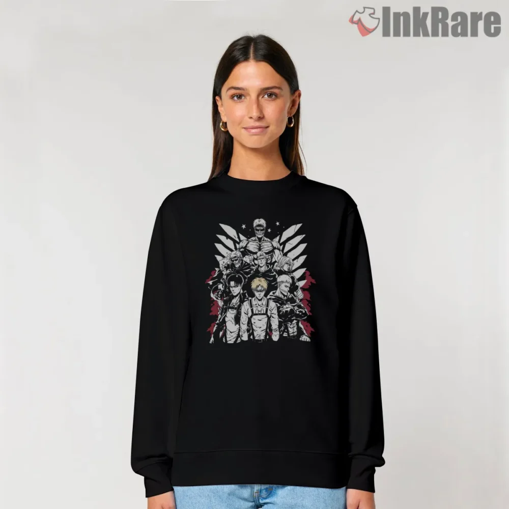 Attack On Titan Survey Corps Lineup Shirt on graphic shirt for women graphic tee