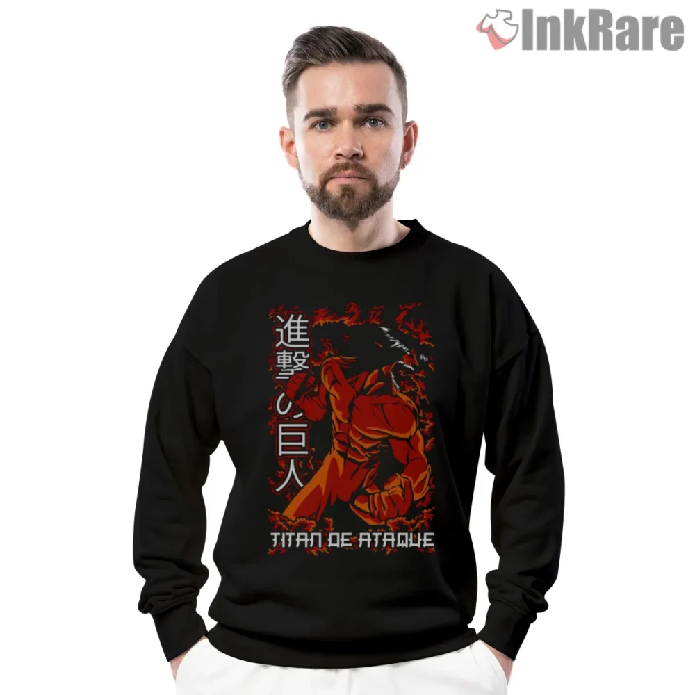 Attack Titan Crimson Rampage Shirt on graphic shirt for men graphic tee