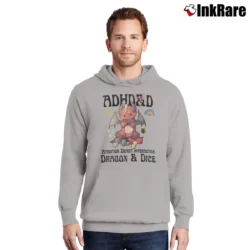 Men’s Attention Deficit Hyperactive Dragon Dice Funny Rpg Pullover Hoodie in sport grey | Cozy, Durable, Modern Fit