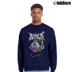 Men’s Attila Ufo Crewneck Sweatshirt in navy | Cozy Fabric, Clean Style