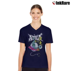 Women’s Attila Ufo V-Neck Tee in navy | Chic Neckline, Soft Texture