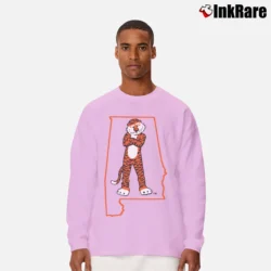 Men’s Aubie Auburn Tigers State Outline Graphic Long-Sleeve Shirt in light pink | Sleek, Lightweight, Year-Round Wear