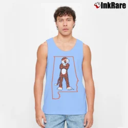 Men’s Aubie Auburn Tigers State Outline Graphic Tank Top in light blue | Breathable, Active-Friendly Design
