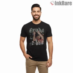 Aubrey Drake Graham Iced Out Bling Portrait Shirt on black short sleeve shirt for men graphic tee