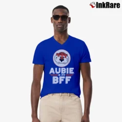 Men’s Auburn Tigers Aubie Is My BFF Graphic V-Neck Tee in royal blue | Sharp, Breathable, Everyday Staple