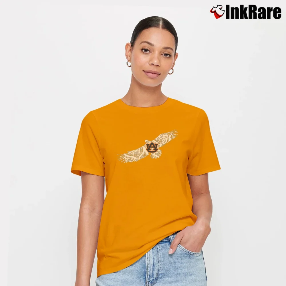 Women’s Auburn Tigers Beautiful Eagle Team Signature T-Shirt in orange | Soft, Flattering Fit